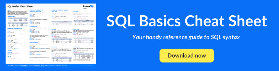 Download SQL Basics Cheat Sheet