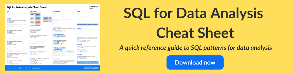 Download SQL for Data Analysis Cheat Sheet